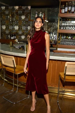 Outlet Shoshanna Audrey Dress Bordeaux