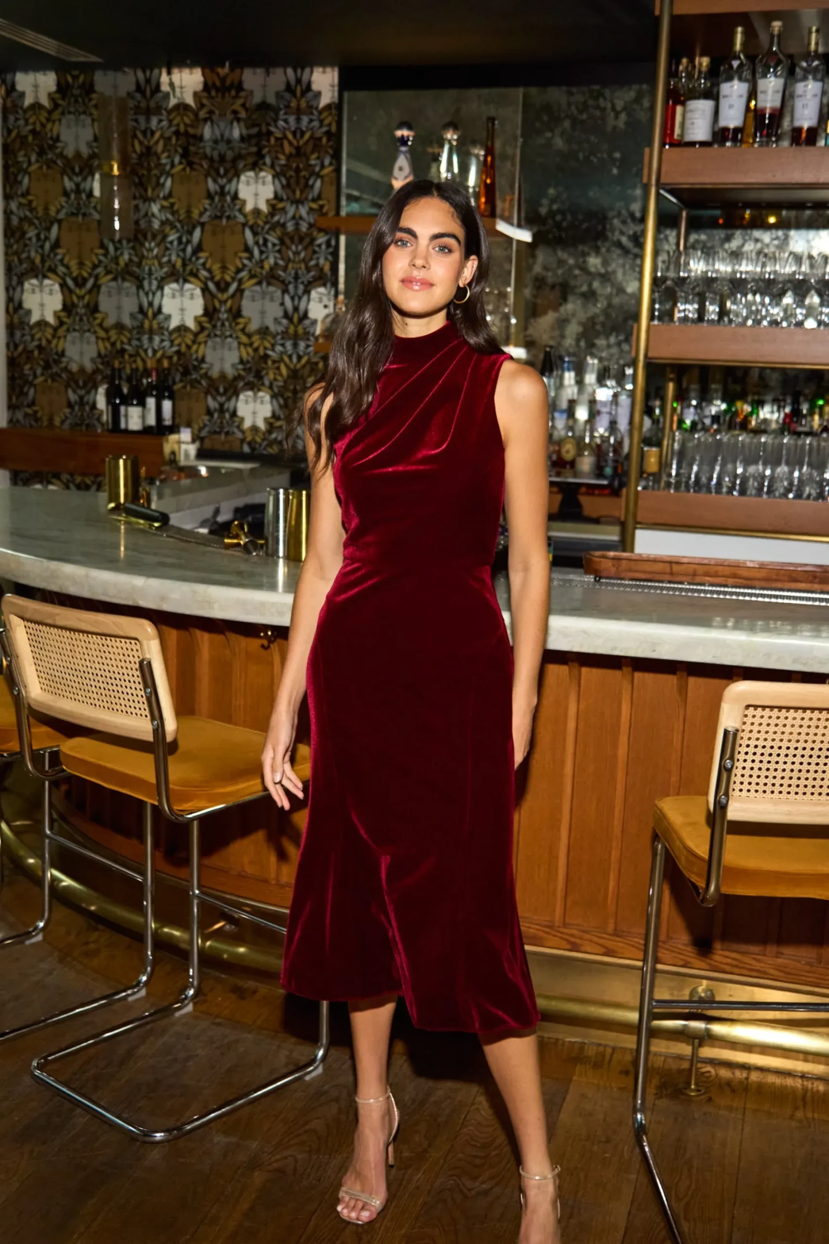 Outlet Shoshanna Audrey Dress Bordeaux