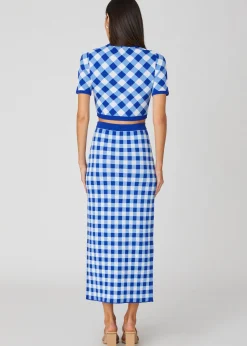 Cheap Shoshanna Dasia Top Blue/Optic White