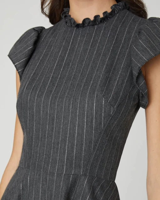 New Shoshanna Delaney Dress Grey/Silver
