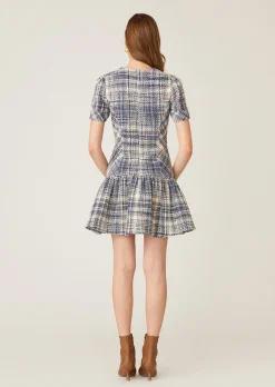 Cheap Shoshanna Eleanor Dress Celeste Blue/Ivory