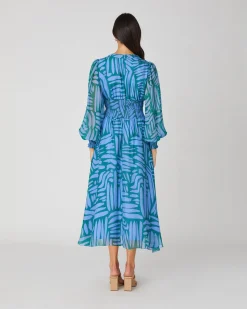 Fashion Shoshanna Harlan Dress Blue Multi