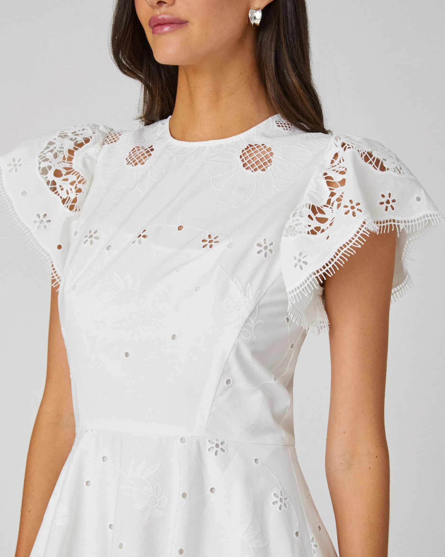 Clearance Shoshanna Hudson Dress Optic White