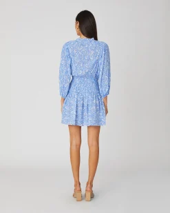 Clearance Shoshanna Kenzie Dress Periwinkle/Optic White