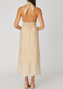 Discount Shoshanna Khaki Marguerite Swim Coverup Dress Khaki/Optic
