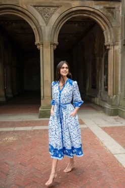 Clearance Shoshanna Lilia Dress Blue Multi
