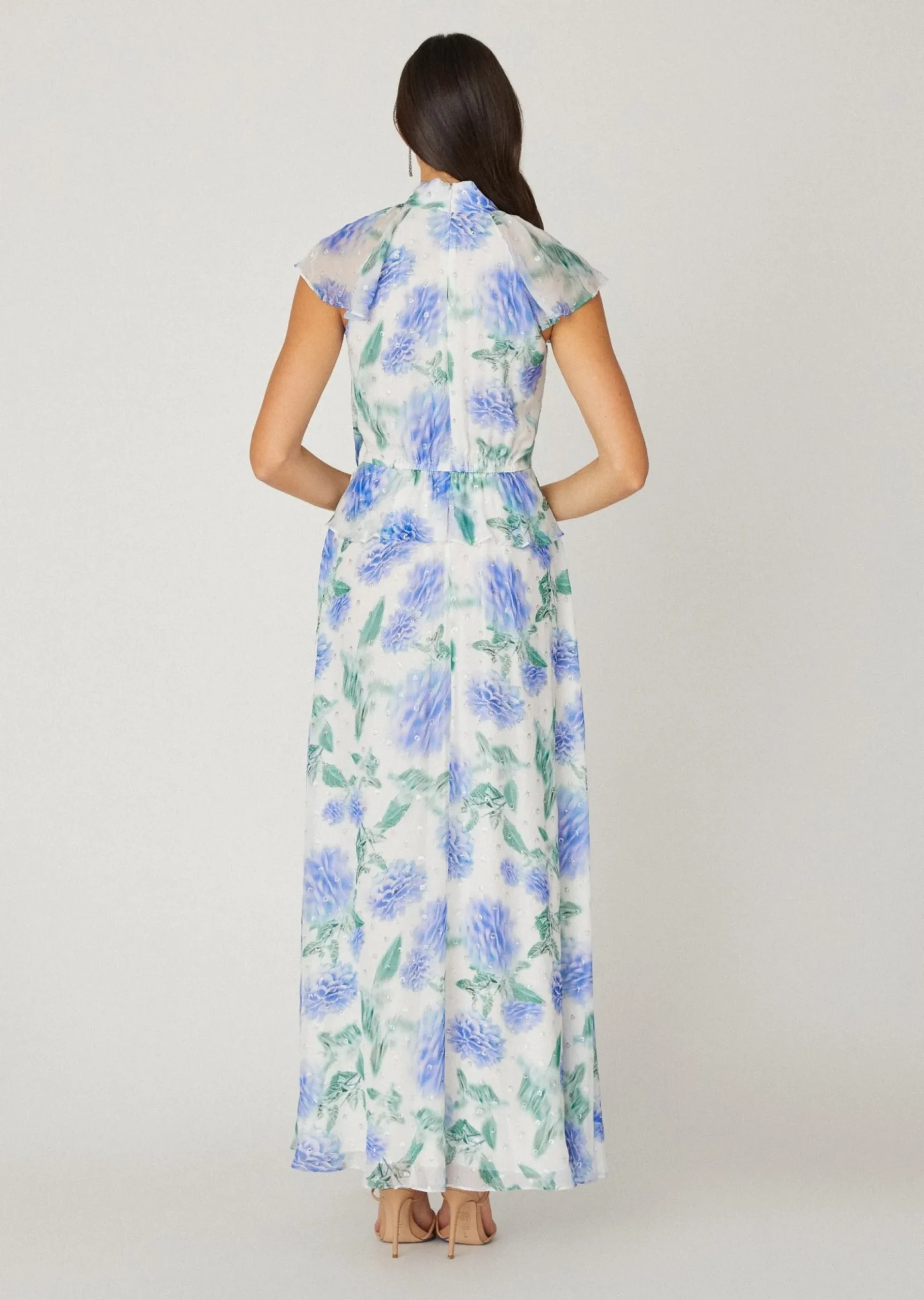 Outlet Shoshanna Midnight Astreri Dress Ivory/Lavender Multi