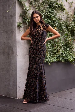 Cheap Shoshanna Midnight Carlotta Dress Jet/Bronze