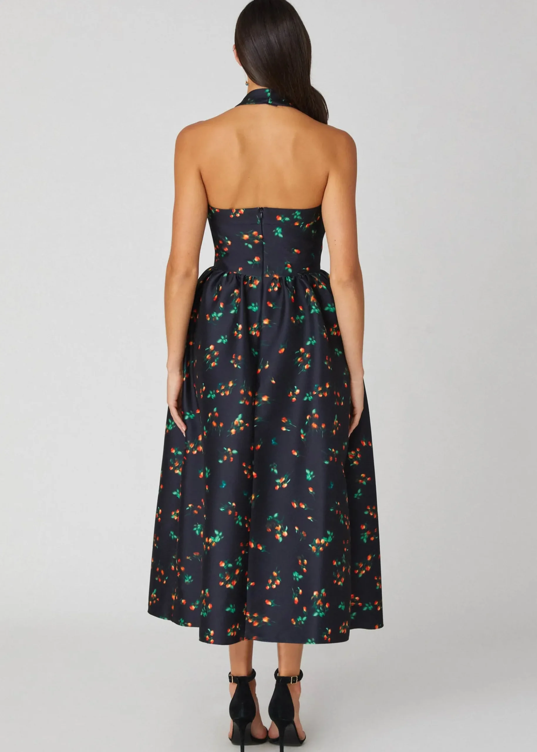 Best Sale Shoshanna Midnight Georgia Dress Jet/Rose/Green