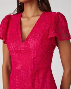 Clearance Shoshanna Midnight Philipa Dress Magenta