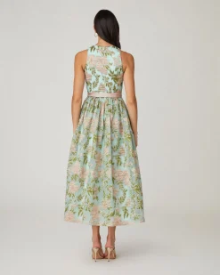 Best Sale Shoshanna Midnight Serra Dress Verde/Pink