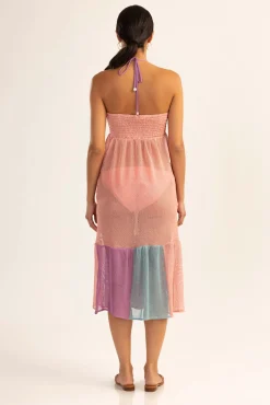 Discount Shoshanna Net Mesh Halter Slip Dress