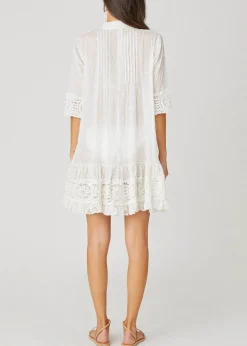 Cheap Shoshanna Optic White Milos Mini Swim Coverup Dress Optic White