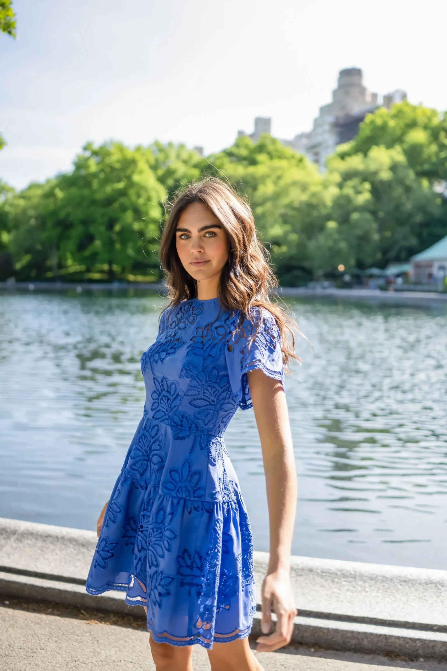 Outlet Shoshanna Petra Dress Amparo Blue