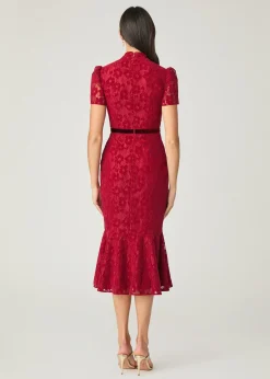 Shop Shoshanna Pierre Dress Scarlet