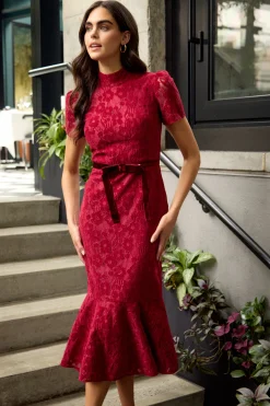 Online Shoshanna Pierre Dress Scarlet