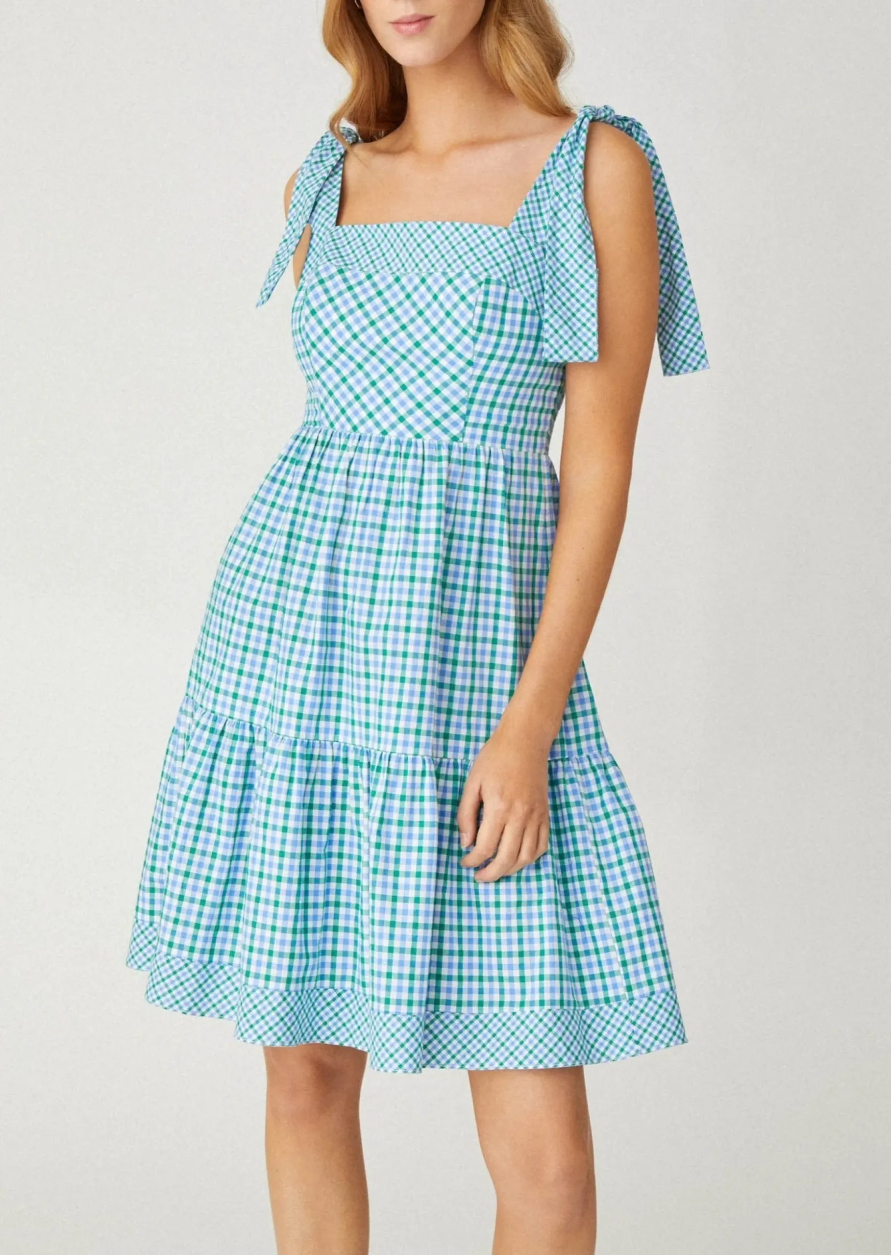 Clearance Shoshanna Raleigh Dress Blue/Green