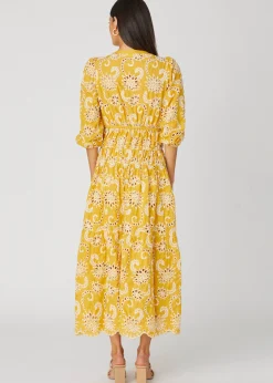 Best Sale Shoshanna Sicily Dress Golden Yellow/Ivory